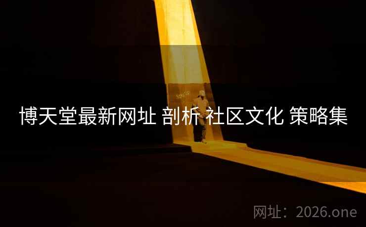 博天堂最新网址 剖析 社区文化 策略集