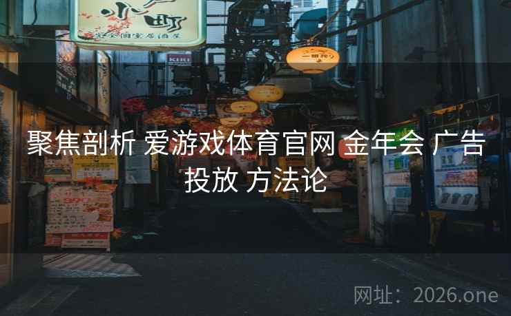 聚焦剖析 爱游戏体育官网 金年会 广告投放 方法论